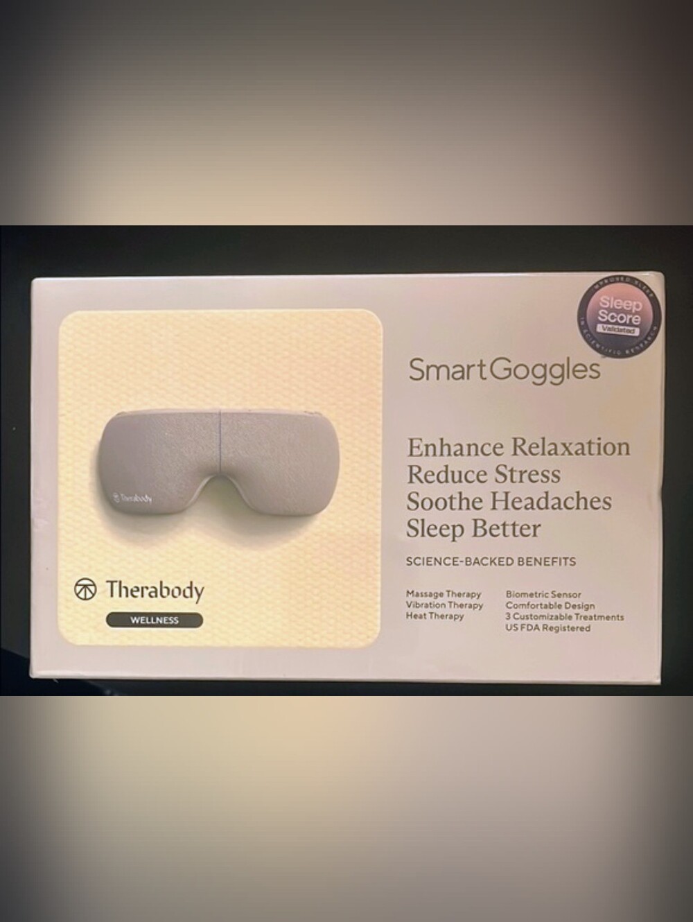 Therabody SmartGoggles Sleep Mask - Light Gray